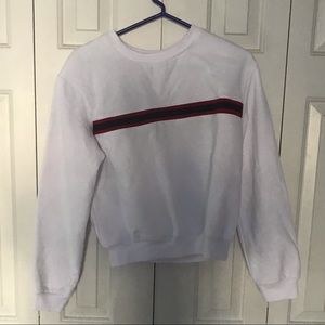 Divided white sweatshirt